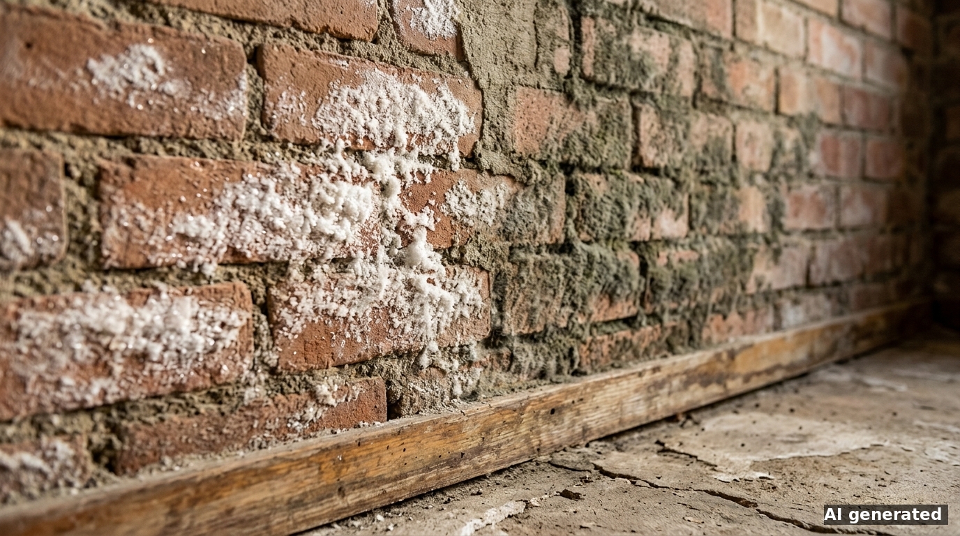 Salpeter oder Schimmel? Ausblühungen an der Wand richtig deuten