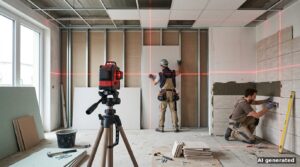Kreuzlinienlaser in der Praxis: Trockenbau, Fliesen und Decke richtig einsetzen